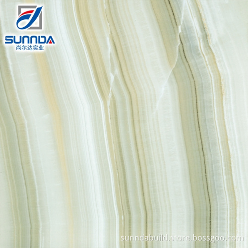 Hot sale Carara Green White Marble Slippery Hotel Lobby Porcelain Polished Glazed Flooring Tile with Cheap Price
